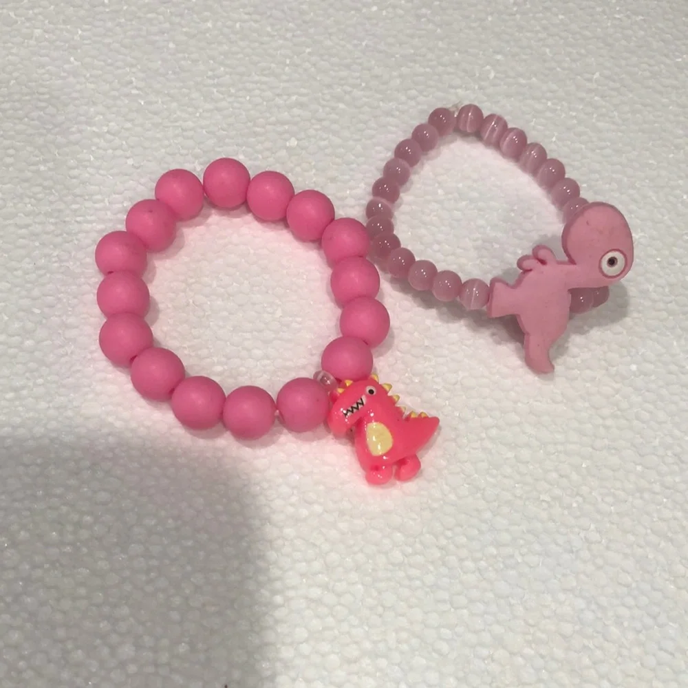 Pink Dinosaur Kids Bracelets